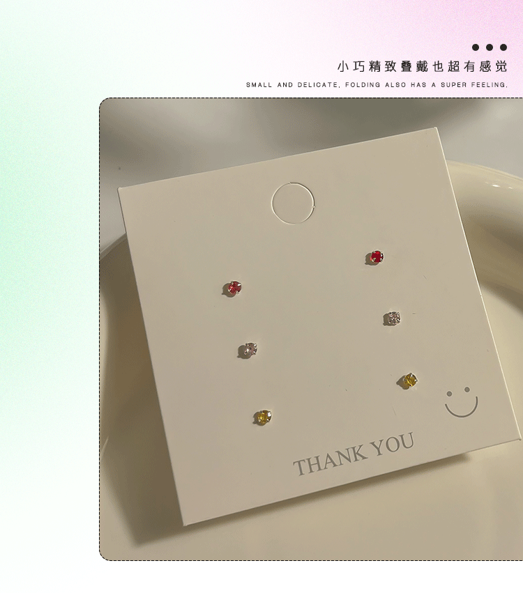 Silver needle zircon stud earrings for women, simple inlaid with water diamonds, super sparkling ear bone stud, moisture-nourishing ear holes, no need to remove earrings for sleeping, wholesale pic 6