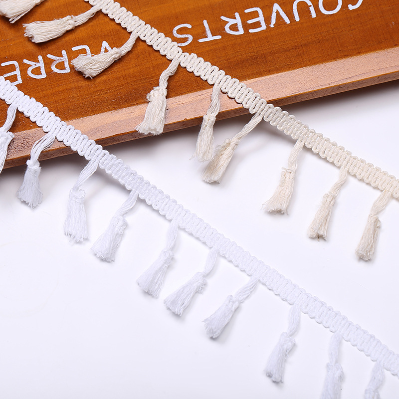 Factory direct supply of 4.5CM exquisite tassel broom heads, lace ethnic-style throw pillows/hanging curtain accessories pic 6