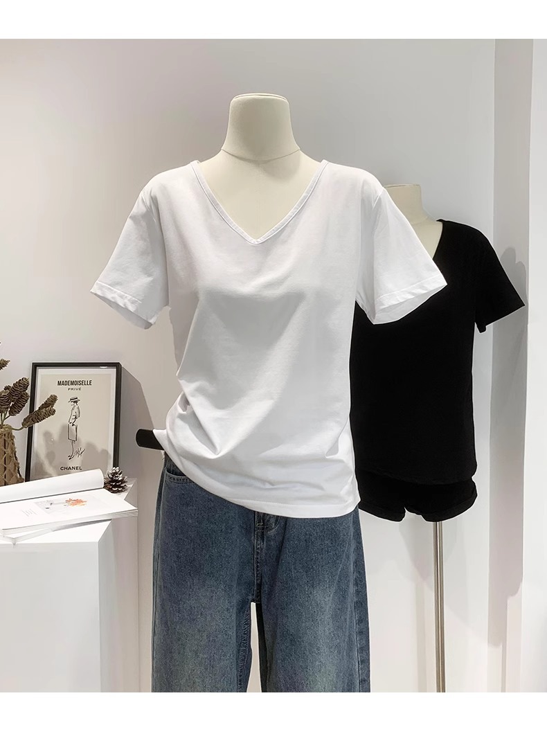 Южнокорейская одежда с короткими рукавами с короткими рукавами и белой рубашкой с короткими рукавами 2025 года pic 4