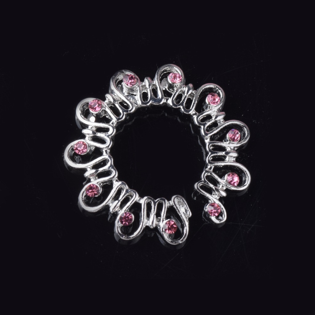 跨境8款乳环亚马逊蓝露新款不锈钢花形假乳环孔雀屏乳环穿刺饰品详情17