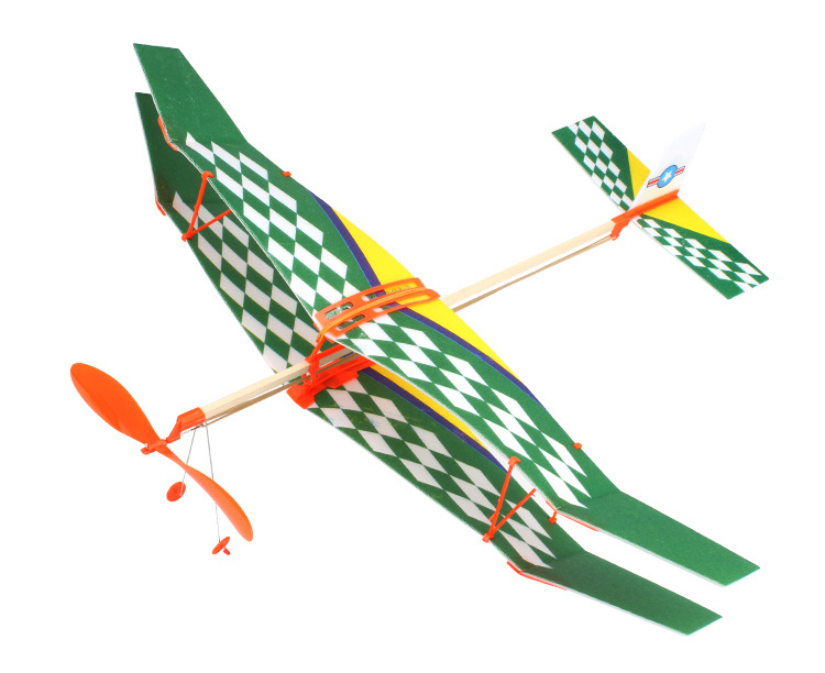 Wholesale of model aircraft assembly rubber band aircraft model toys, Tianchi rubber band power biplane science popularization model pic 10