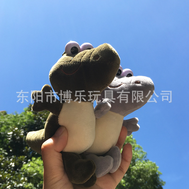 Cartoon big-eyed crocodile plush keychains, cute female car bags, pendants, festival gifts, cross-border wholesale supply pic 2