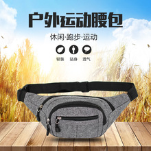 新款跨境男士户外运动防水斜跨腰包轻便旅行PU手机包休闲大容量包详情8