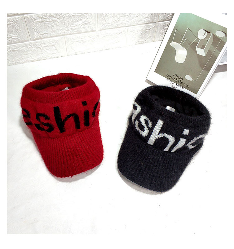 La versión coreana de punto letras empty top sombrero de pato mujer otoño invierno sombrero de moda versátil ins marca de moda sin top sombrero de hilo pic 10