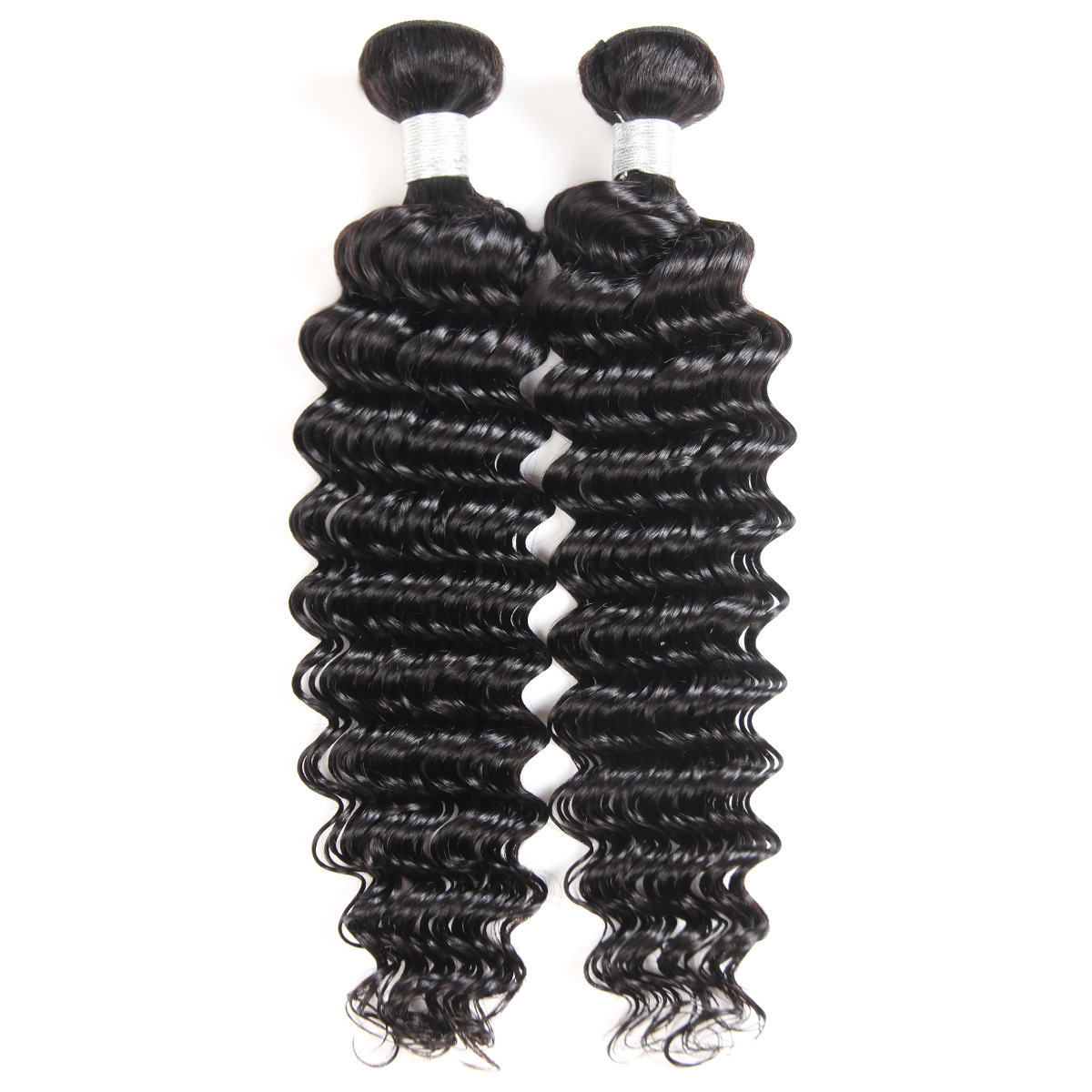 Foreign trade real hair curtain deep wave human hair Natural Color Spring Factory wholesale pic 5