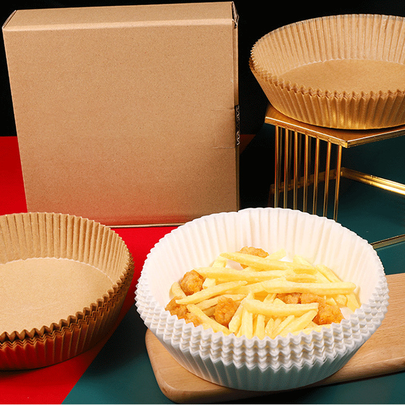 家用空气炸锅专用纸圆形硅油纸盘食品级不粘锅吸油纸垫纸厂家直销详情6