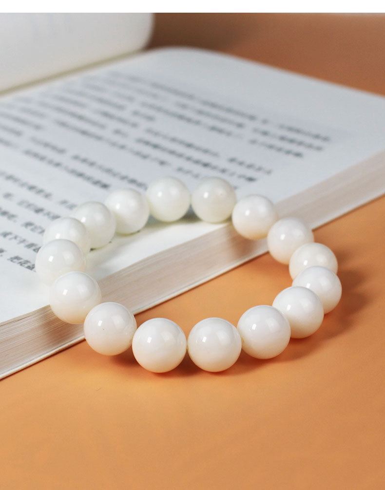 Jade shell bracelet, single-loop couple bracelet, crystal gemstone jewelry, birthday gift for elders, mothers and girlfriends pic 9