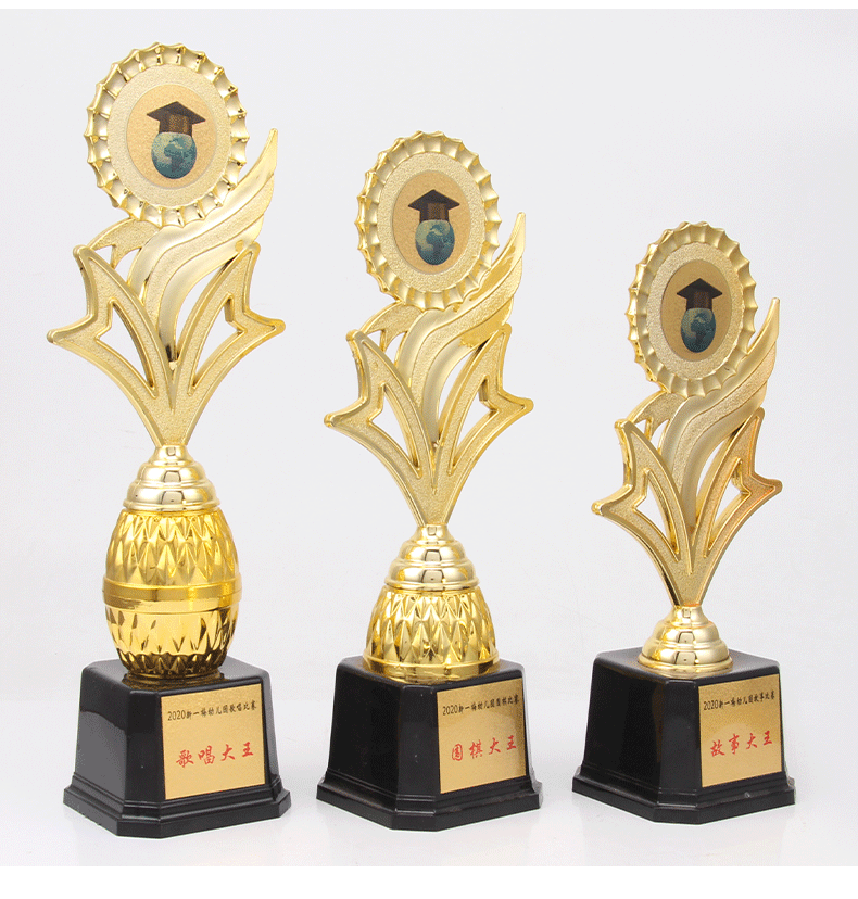Customized trophies for kindergartens, award ceremonies, events, competitions, sunflower plastic trophies for children pic 12