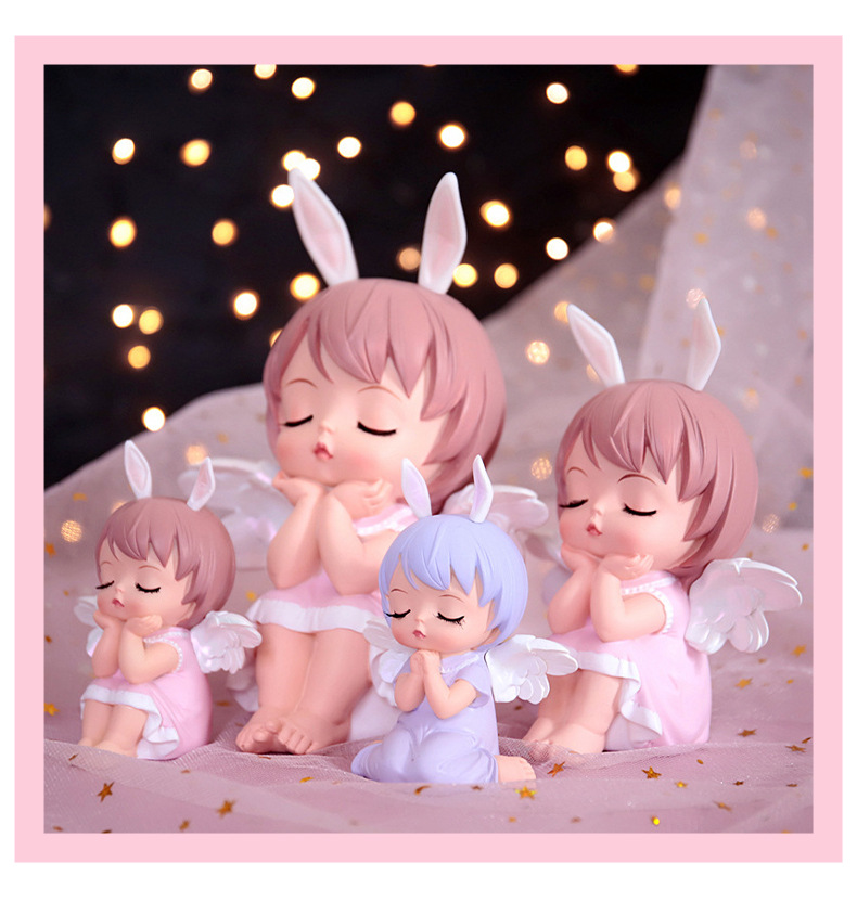 创意安妮宝贝天使少女心女孩装饰摆件货源小夜灯蛋糕摆件汽车用品详情15