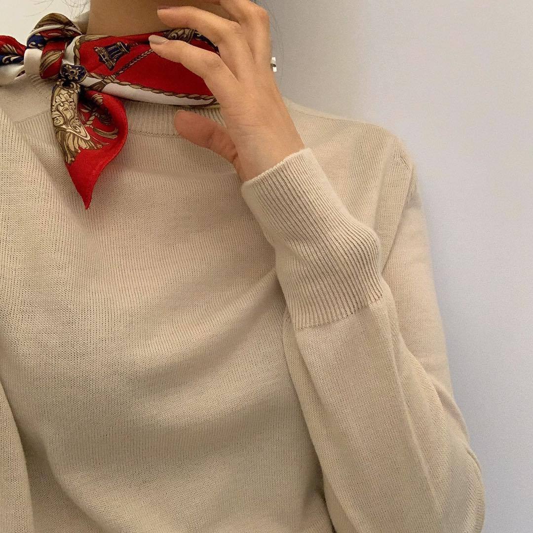 Wholesale silk scarves for overseas gifts and return gifts, cross-border silk autumn and winter decorative plain crepe satin 53cm floral neckerchiefs, small square scarves pic 15