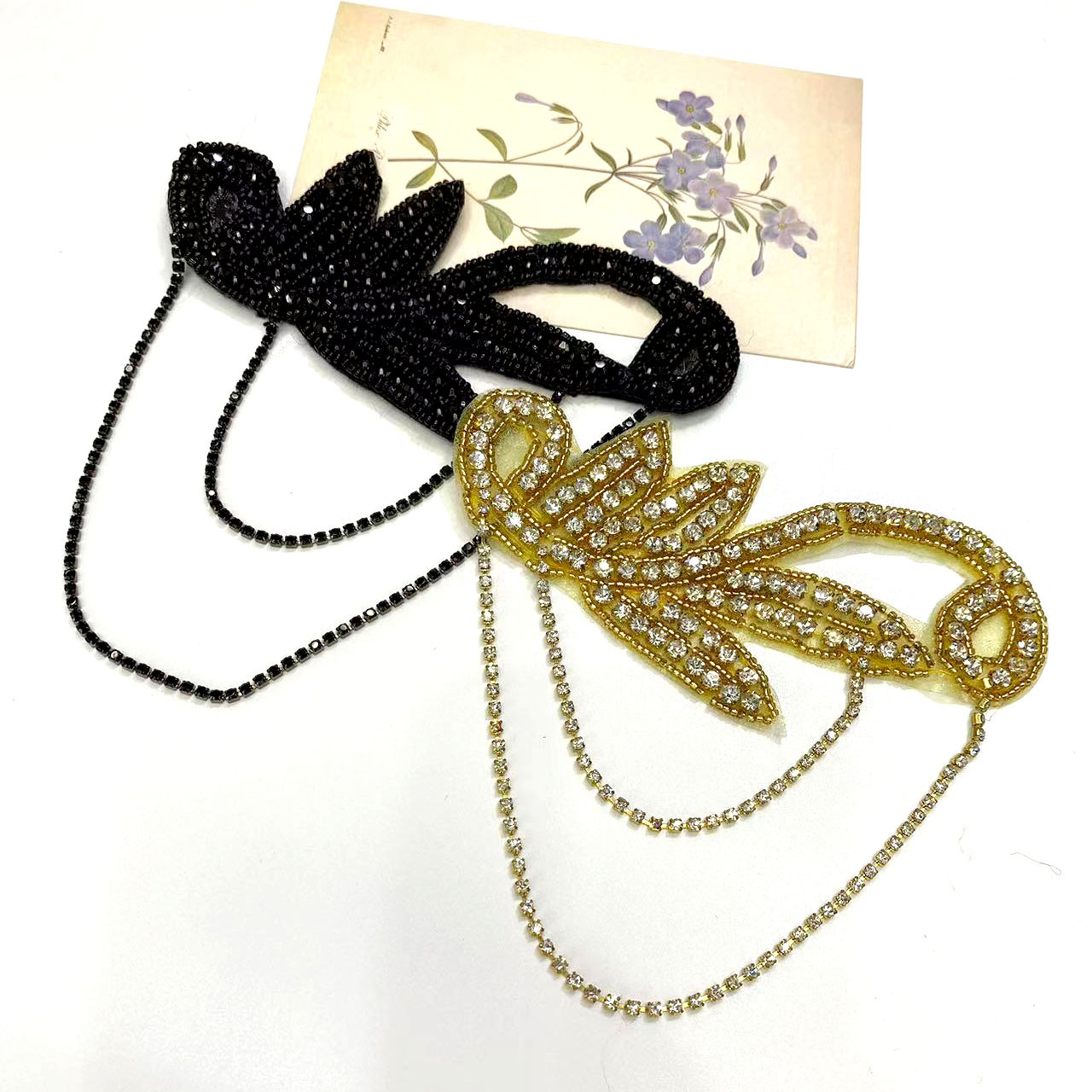 欧美跨境亚马逊热销款复古发带配件1920羽毛流苏发饰配件厂家直批详情6