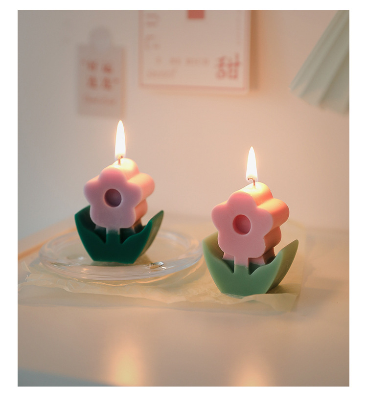 Flower scented candles Creative home decoration flower candles Scented candles electronic candles candles pic 12
