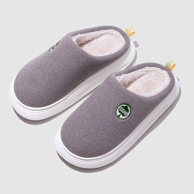Wholesale of new autumn and winter home indoor and outdoor latex-filled cotton slippers for women, durable couple cotton slippers for men pic 8