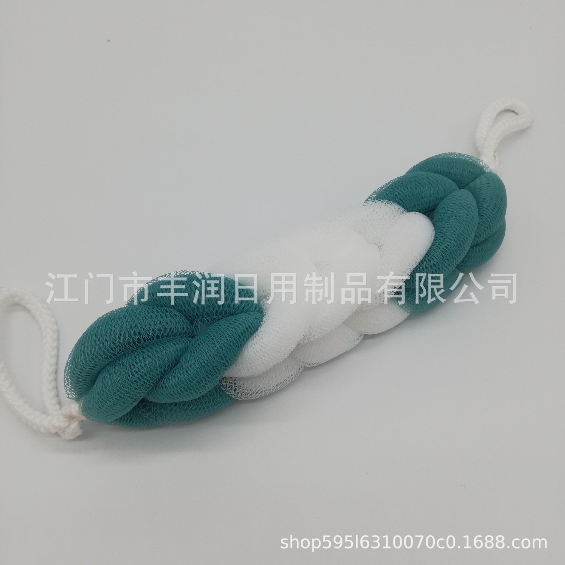 Factory direct sales of ultra-soft bath strips, color-blocked long bath balls, fine mesh bath flowers, bubble balls and bath sponges, customized pic 3