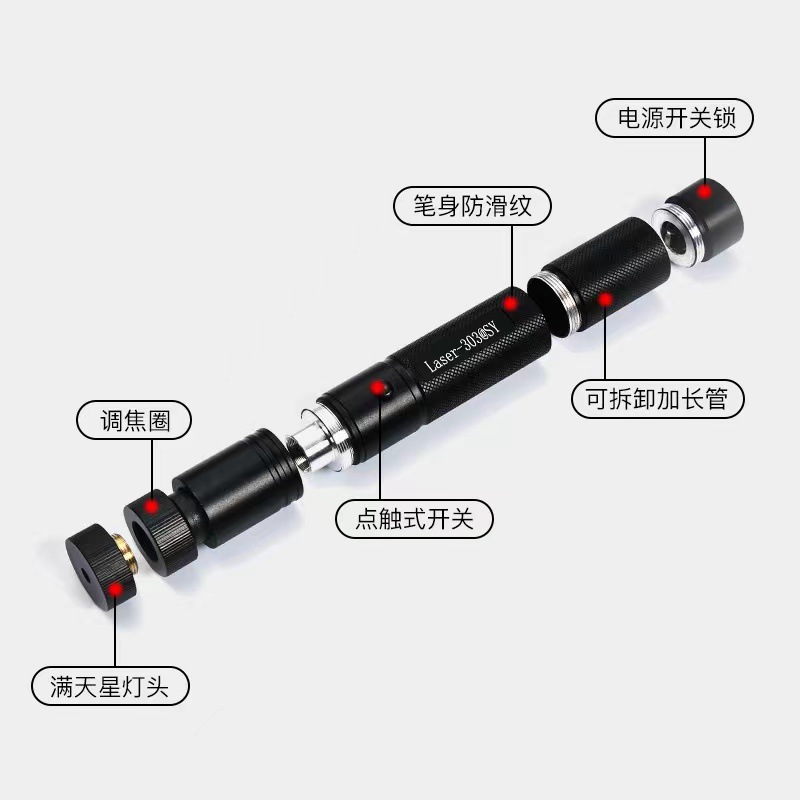 Mingxin Flashlight Cross-border MX-303 Green Laser Starry Sky Laser Light Sales Model, Teaching Pointer, Laser Light pic 13