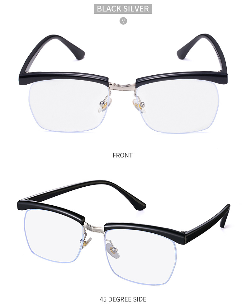 The 2021 new semi-framed glasses of the same style as the gangster legend Tom Hardy can be paired with myopia and anti-blue light WY12 pic 47