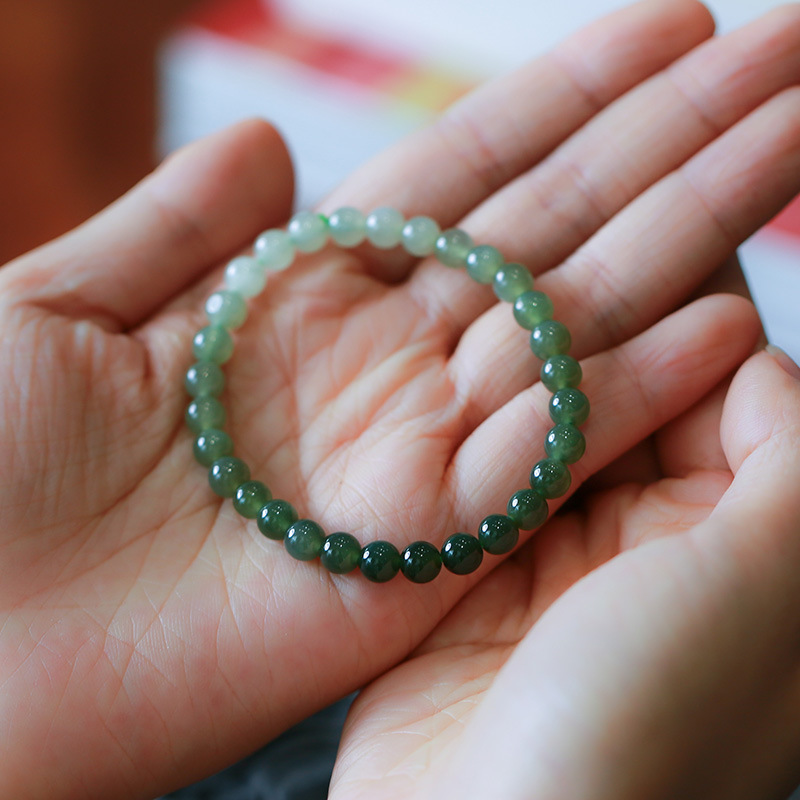 DIY Hetian jade accessories: round beads, loose beads, Qinghai material 108 Buddhist prayer beads, Hetian jade long chain accessories, crystal ornaments pic 9