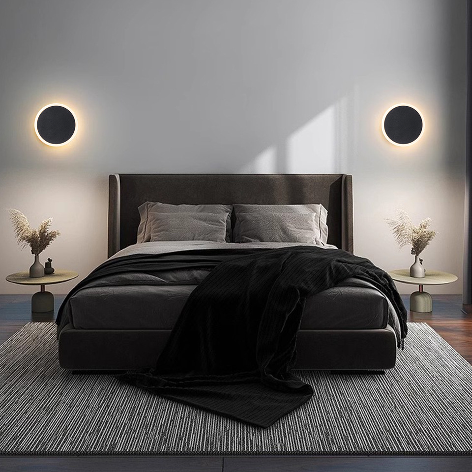 Nordic minimalist led wall lamp ajuste toque moderno dormitorio lámpara de cabecera pasillo salón fondo lámpara cálida decoración pic 12