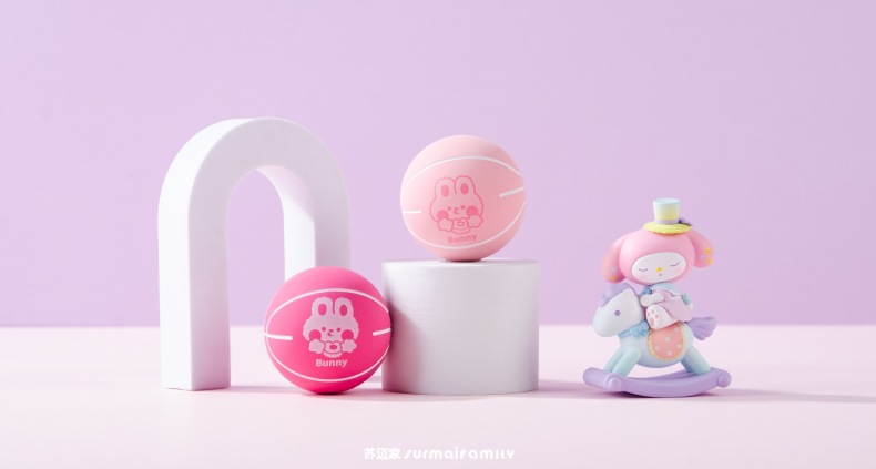 苏迈家卡通迷你篮球高弹性橡胶空心弹力球解压投篮壁球儿童玩具球详情33