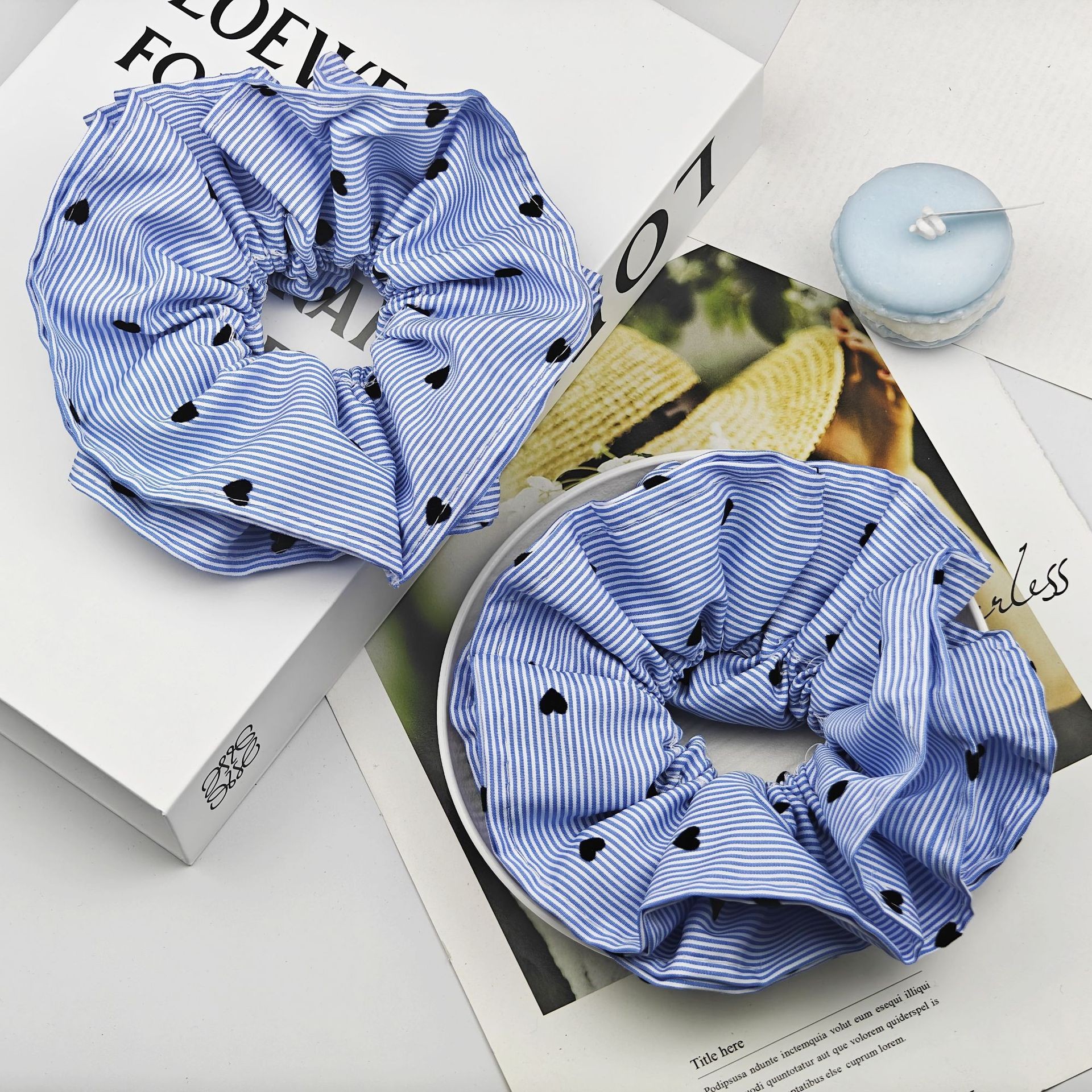 Korean-style large intestine hair band for women, high-end look, high appearance level, ins school style hair band, sweet style, fashionable rubber band hair accessory pic 47