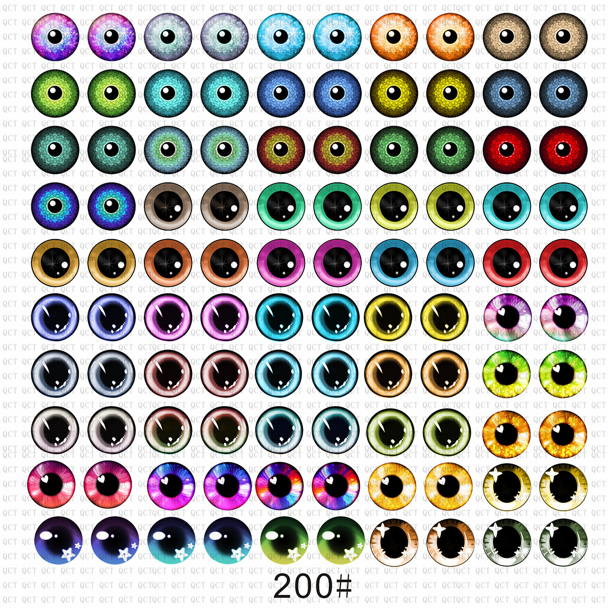 玩偶玩具芭比玻璃眼睛动漫卡通潮玩公仔diy饰品仿真玻璃眼珠眼片详情22