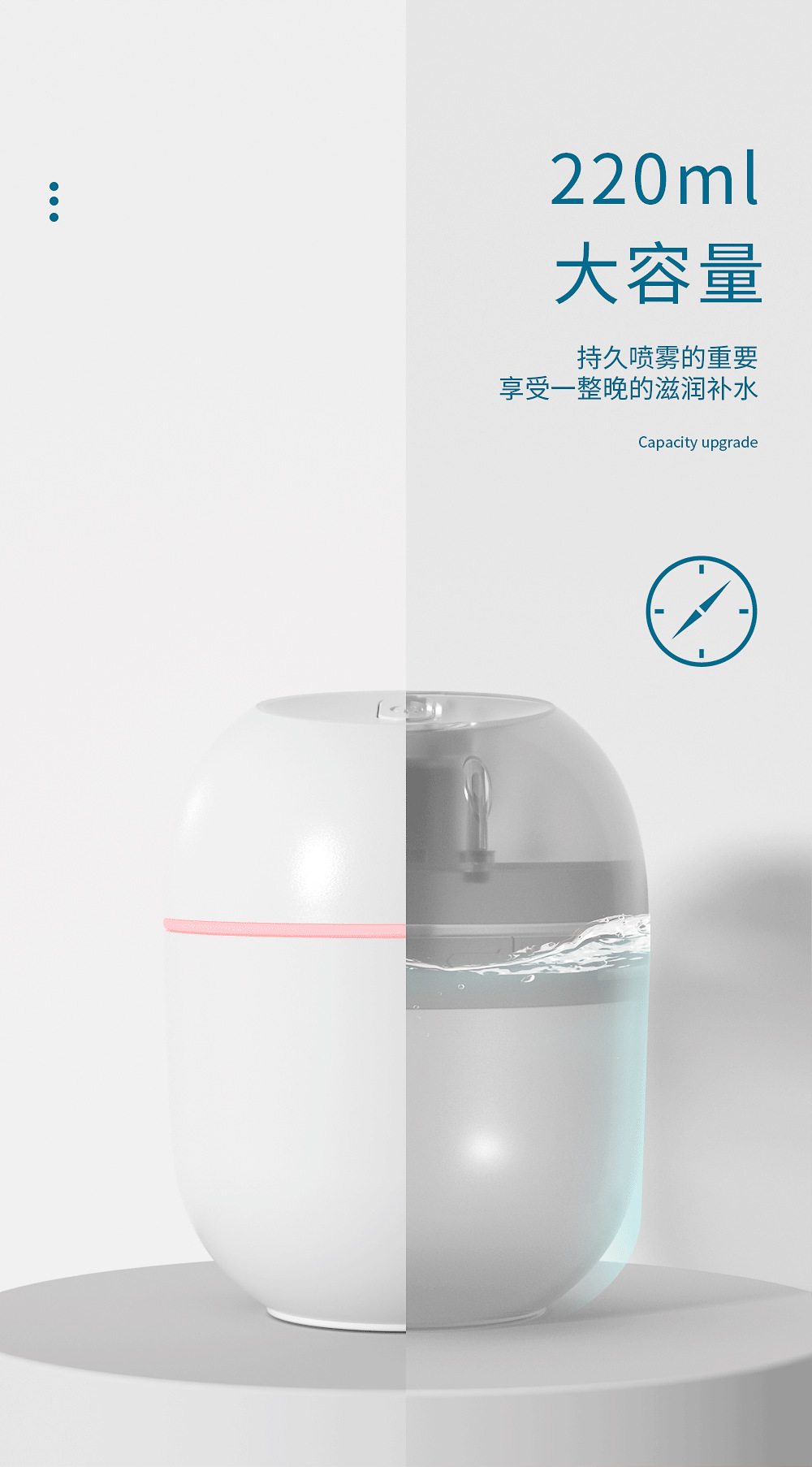 New colorful water drop humidifier USB spray night light silent home mini aromatherapy air humidifier gift pic 34