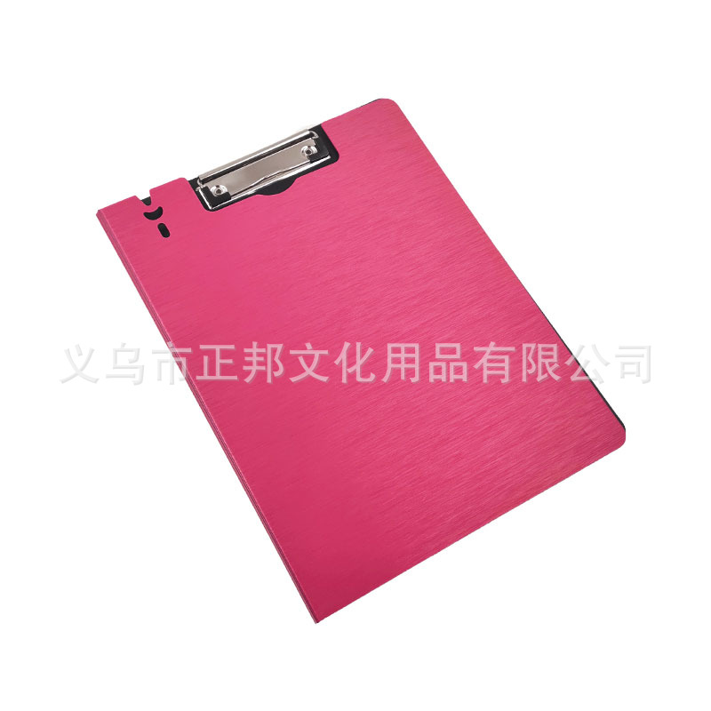 Factory direct sales of A4 foamed PP brushed texture writing board clips, vertical opening color double-opening plastic file folders, customizable pic 7