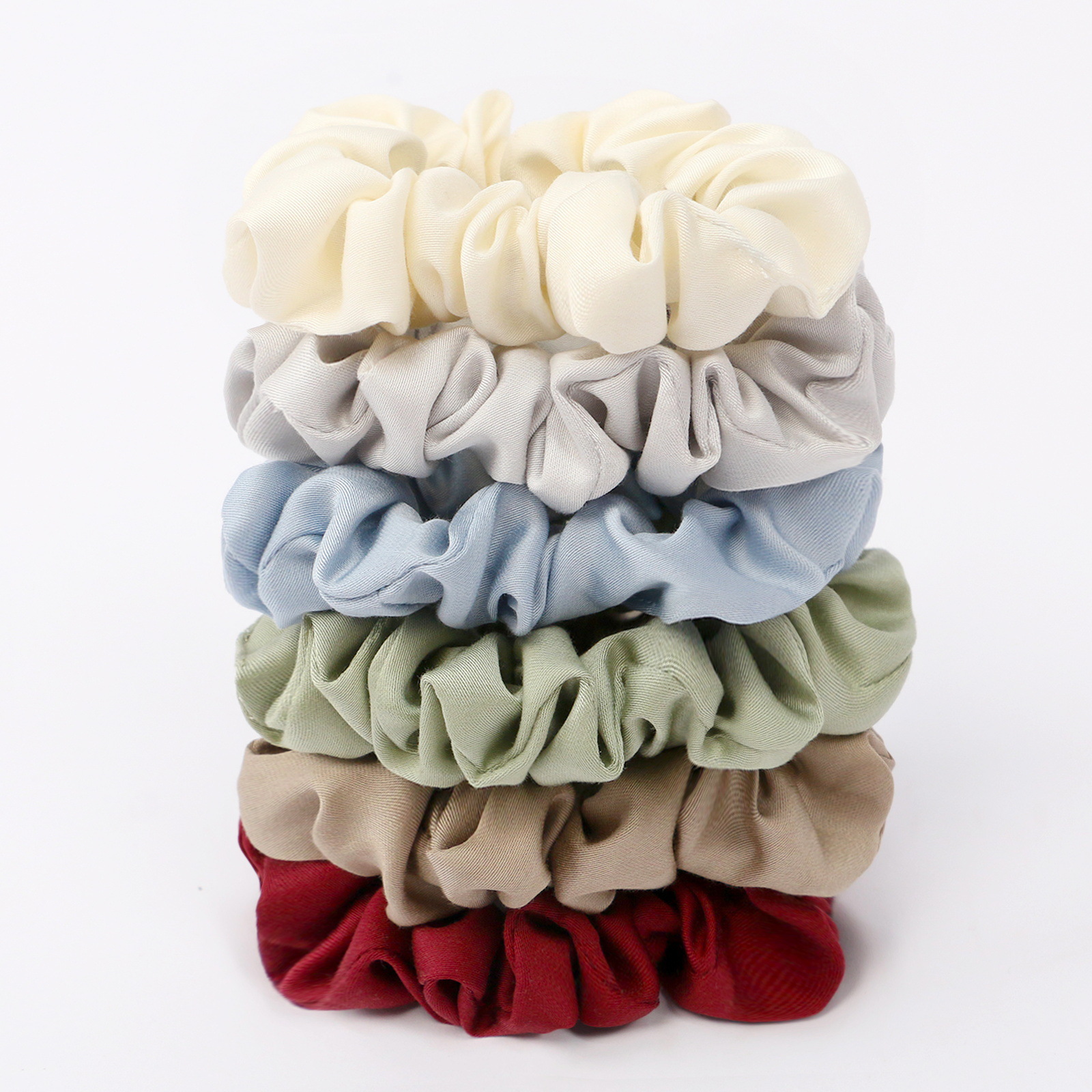 Satin French large intestine hair band, solid color hair band, hair tie, versatile hair accessory for ladies, can be tied into a ponytail large intestine hair band pic 4