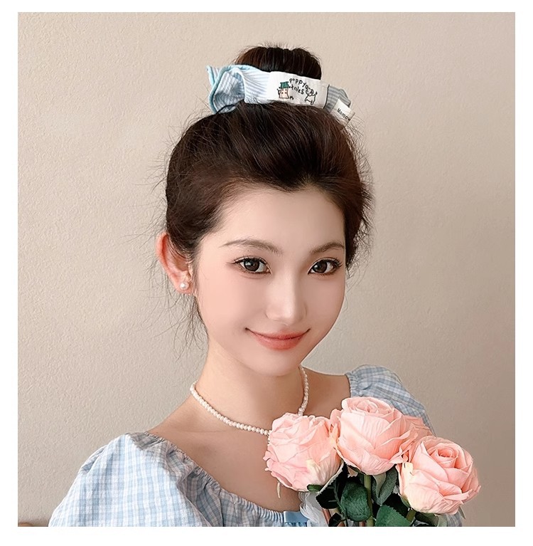 小清新大肠发圈女扎丸子头发绳温柔百搭头绳甜美可爱不伤发头饰夏详情4