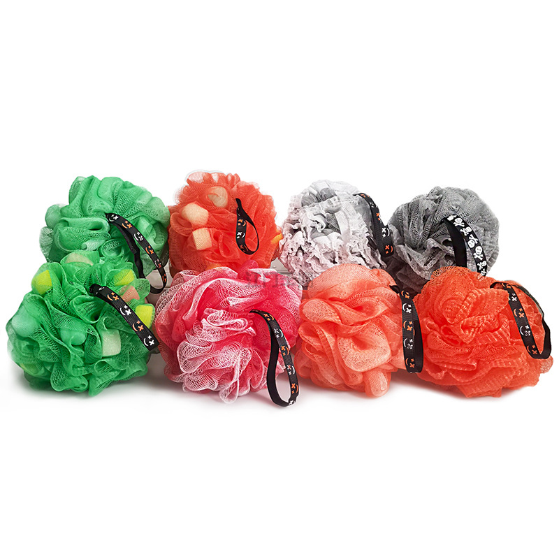Customizable styles of bath balls from the original manufacturer, including bubble nets, bath sponges, bath balls, GRS recycled materials, and bath flowers pic 12