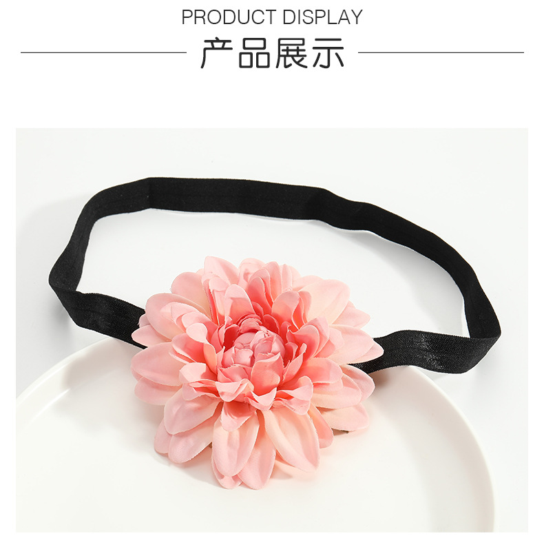 Korean-style fashionable fabric handcrafted flower headband wedding and festival headwear decoration, paired with retro girl hair bands and hair accessories pic 5