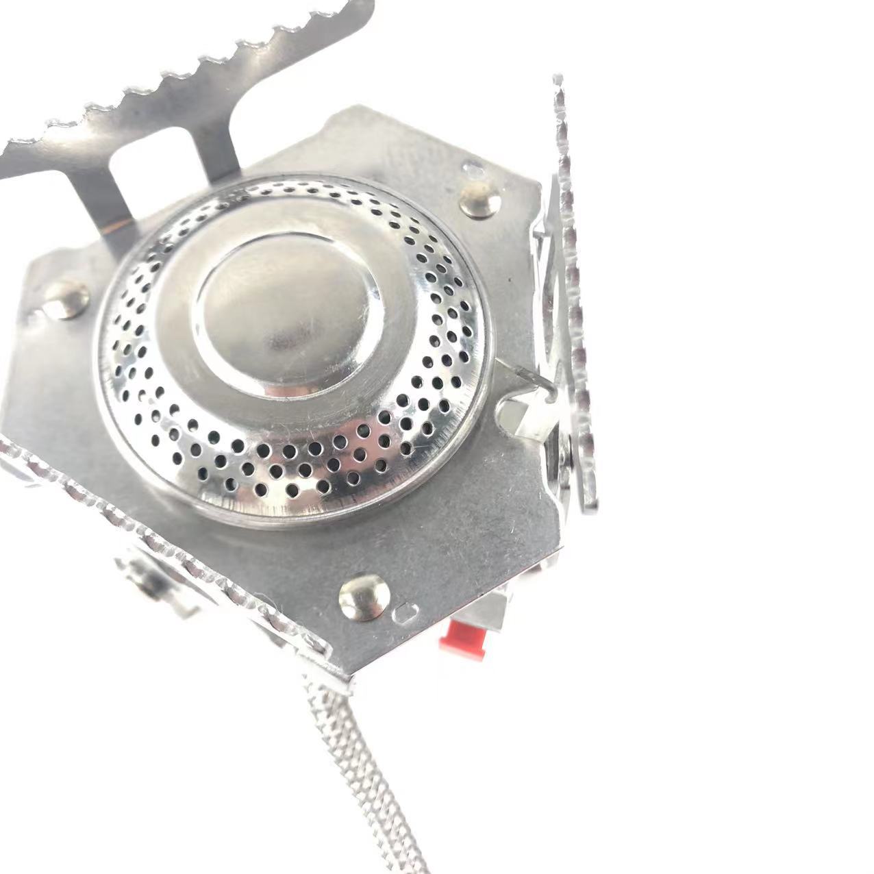 Factory outdoor portable camping burner, split gas stove, flat gas cylinder, folding burner with electronic ignition pic 4