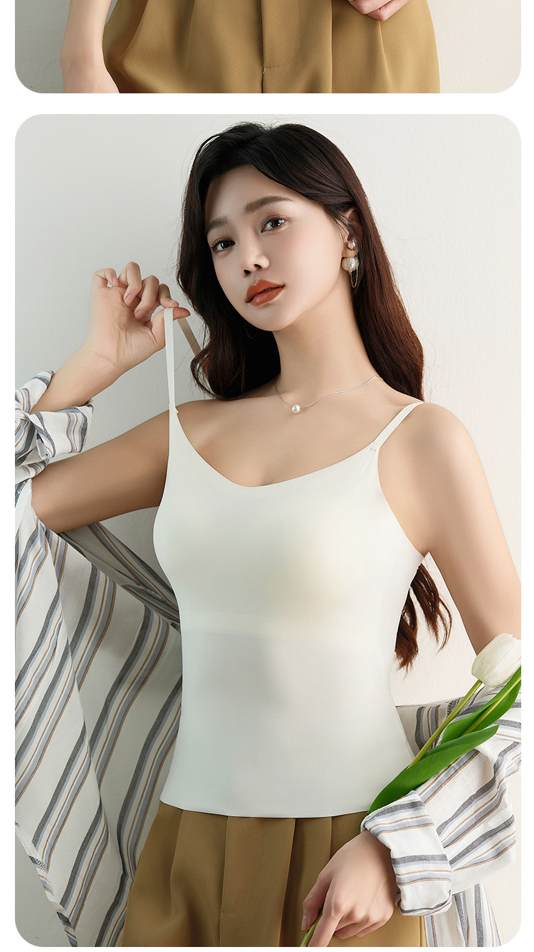 美背吊带长款背心女夏季固定杯无钢圈内搭外穿无痕打底吊带背心女详情17