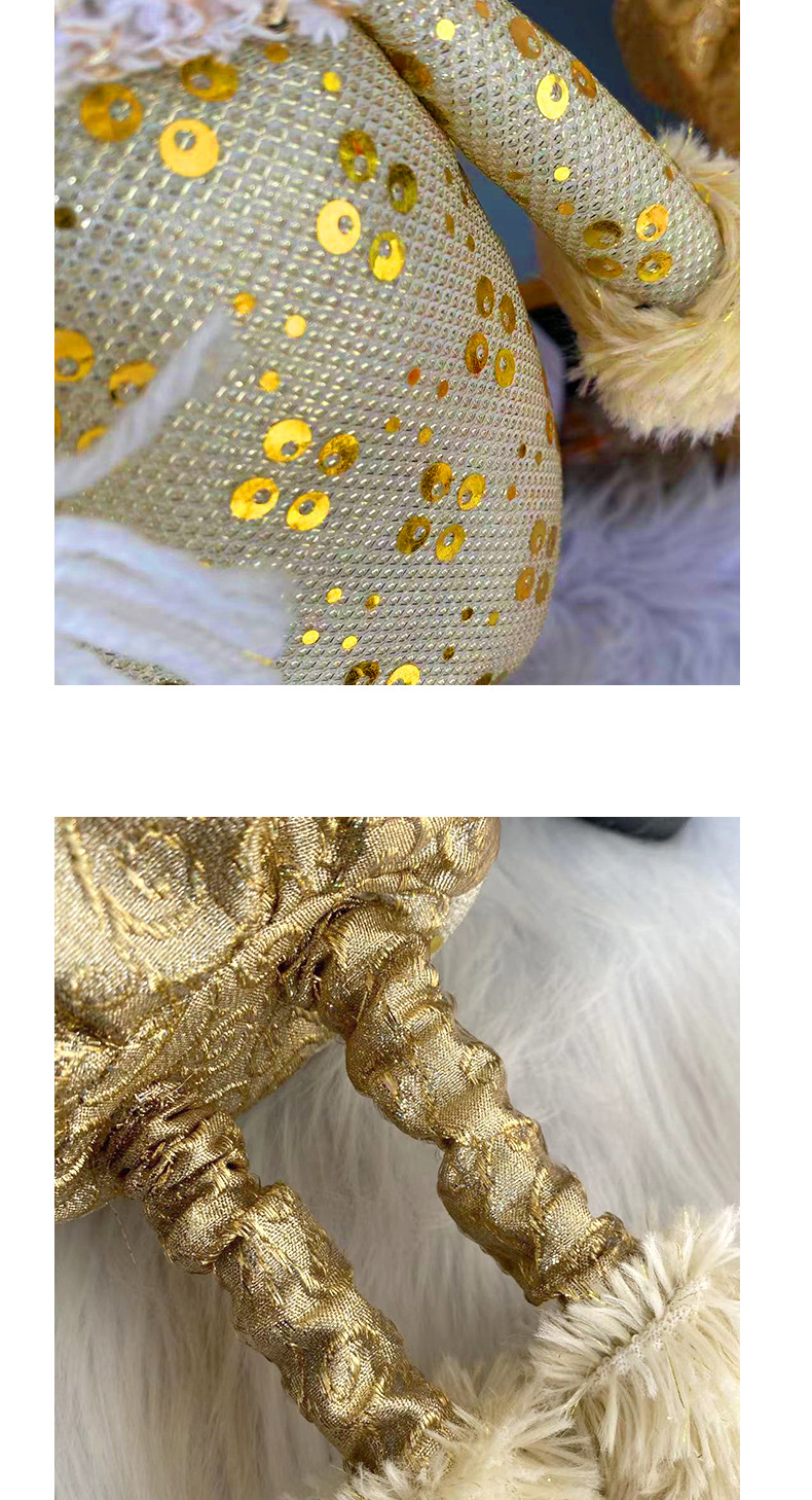 港之恋跨境圣诞老人雪人圣诞节伸缩公仔金色圣诞节站姿玩偶装饰品 1详情8