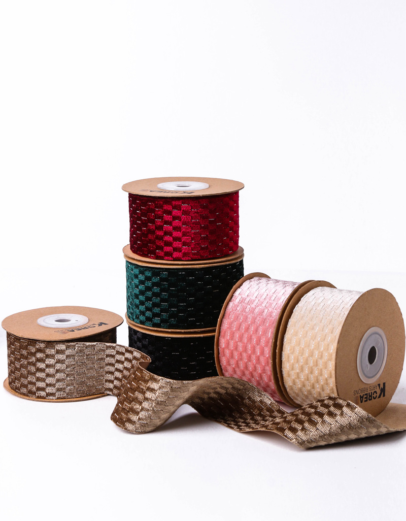 DIY silver wire flocked concave-convex checkered webbing, bow tie hair accessory, bow tie top hat, shoe flower accessory, plush silver onion ribbon pic 13