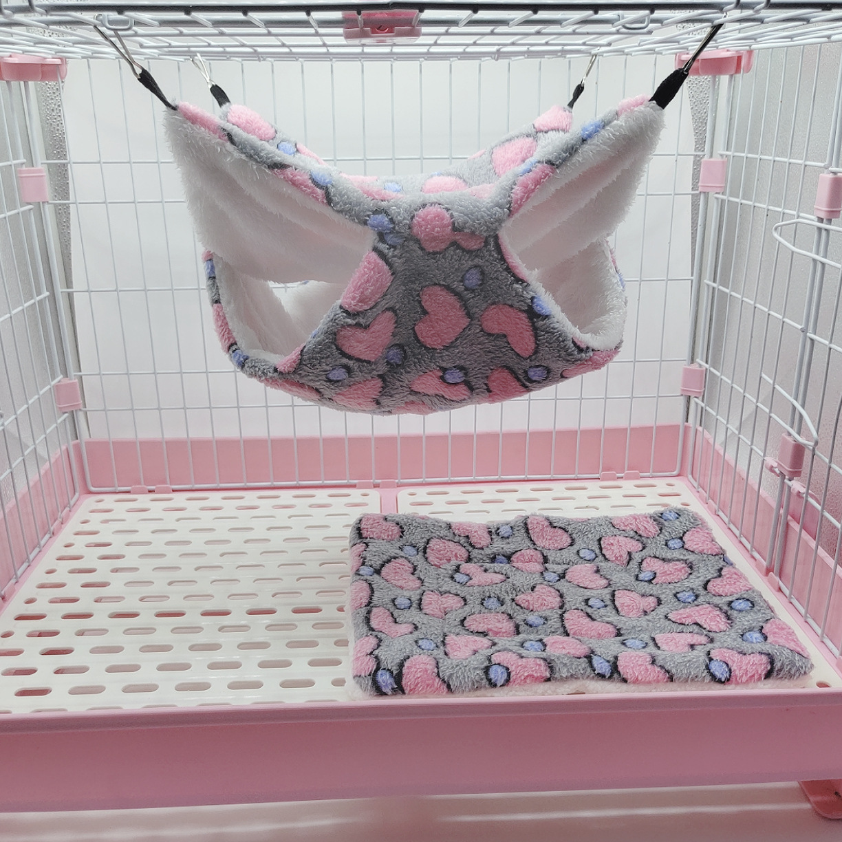 蜜袋鼯保暖双层夹层吊床小宠吊床悬挂式松鼠睡袋宠物用品仓鼠吊床详情7