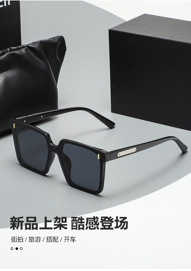 2023 Korean version new fashion sunglasses, the same style as the Internet celebrity street style stylish glasses, trendy and individual one-piece sunglasses for women pic 3