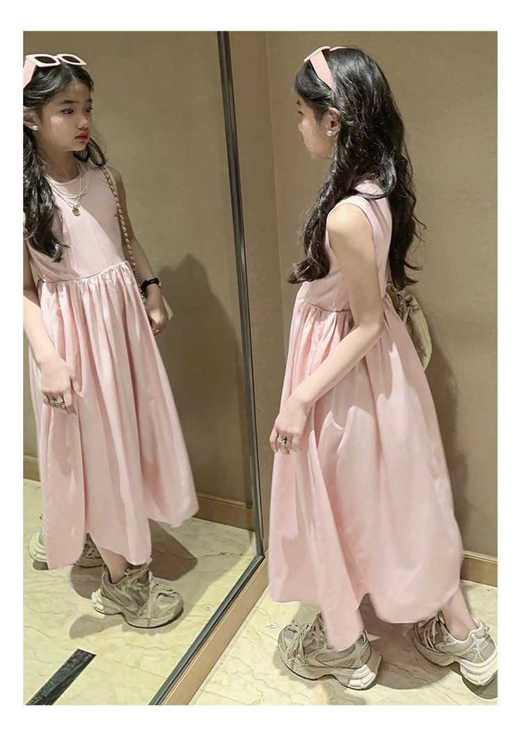 女童夏季法式背心连衣裙2024新款儿童洋气可爱公主裙中大童长裙子详情19