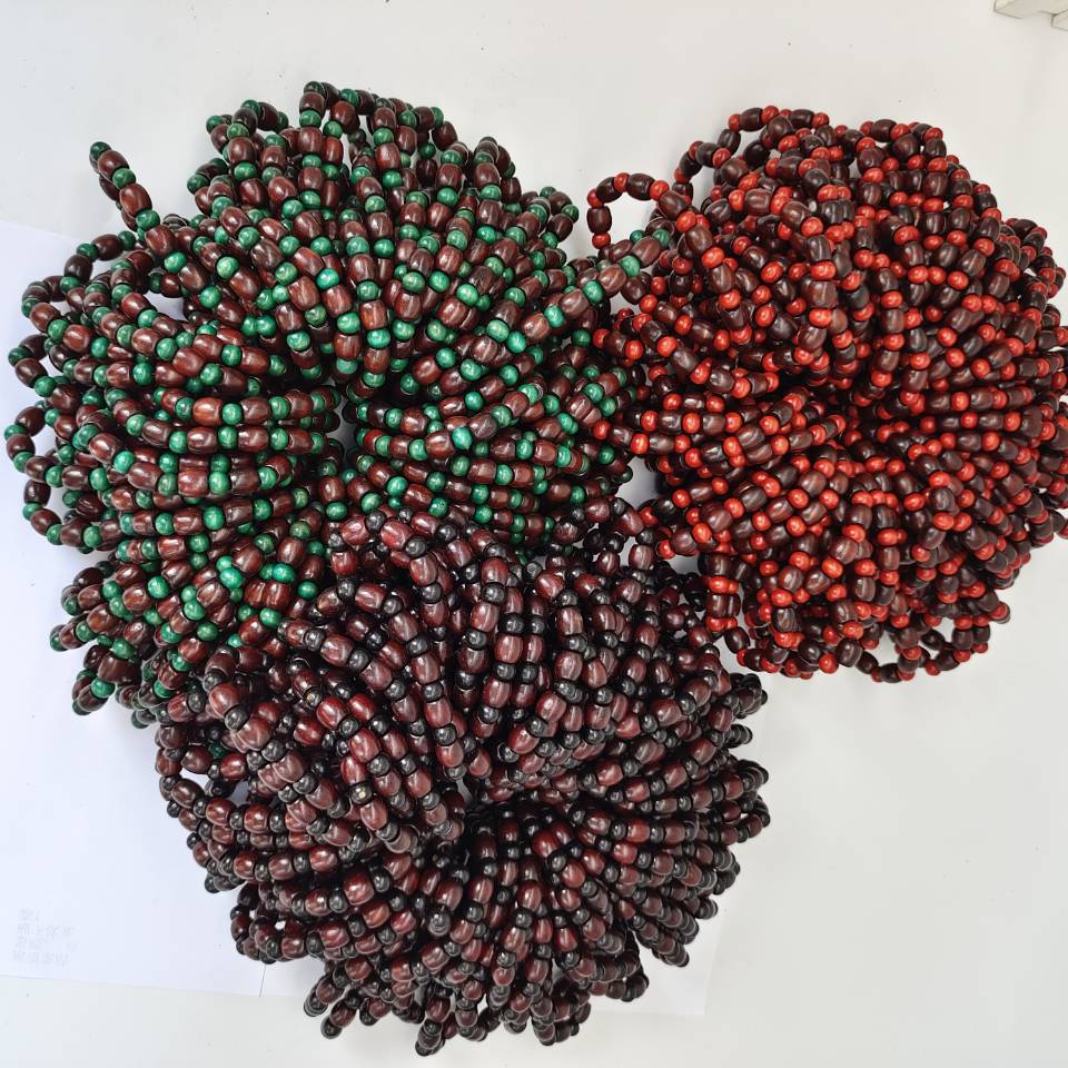 New colored beaded wood bracelet, wooden bracelet accessory, jewelry, exquisite bracelet, one-yuan and two-yuan small gift pic 9