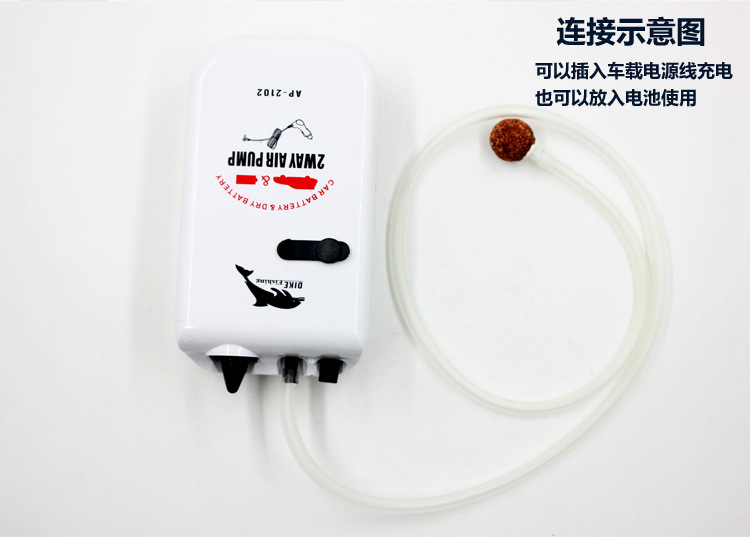 鱼缸车充氧气泵车载插电或干电池两用单孔增氧泵车载户外详情36