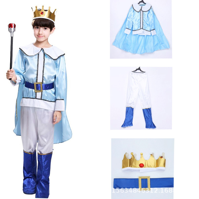 儿童万圣节演出服王子服装 男童国王cosplay装扮表演服详情4