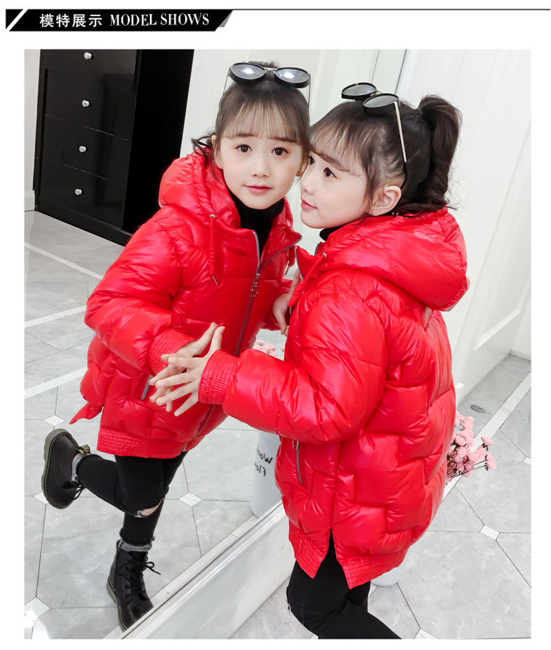 2022 New style of winter cotton-padded clothes for girls: Stylish and casual cotton-padded clothes for little girls, thickened Korean version for big kids to wear outside in winter pic 10
