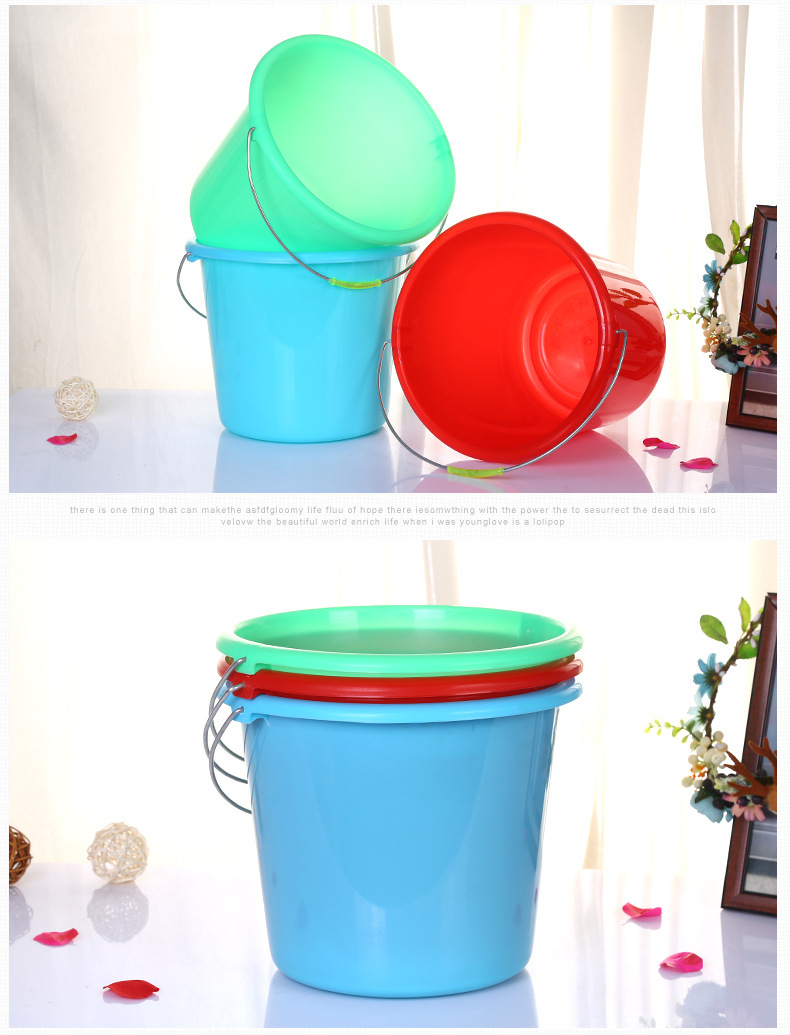 Factory direct sales of 10L portable plastic bucket, household car wash and irrigation plastic bucket, pp material plastic bucket pic 14