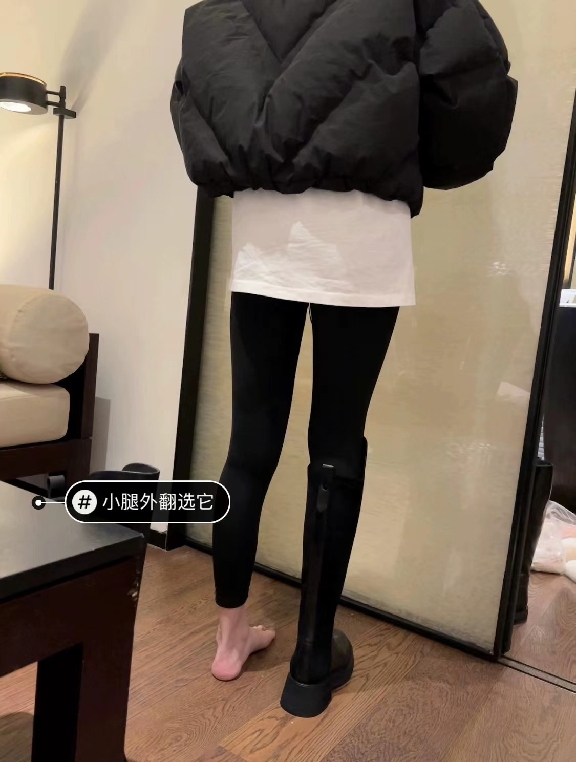 2024秋冬新款厚底小个子长筒靴弹力骑士靴女真皮高筒靴详情12