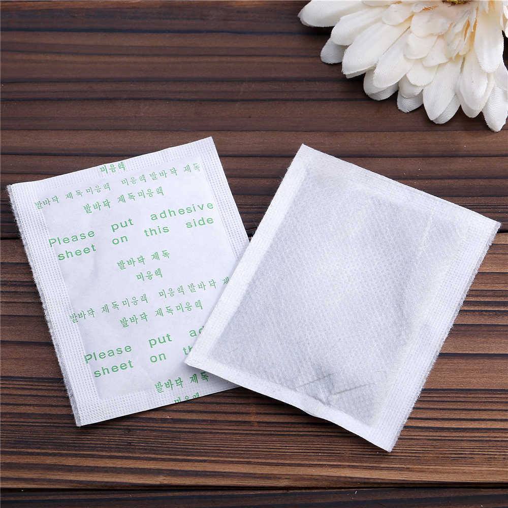 Amazon foreign trade single piece Russian version foot patch, white foot patch with bamboo vinegar on the sole, pressure patch, foot patch with adhesive tape included pic 31