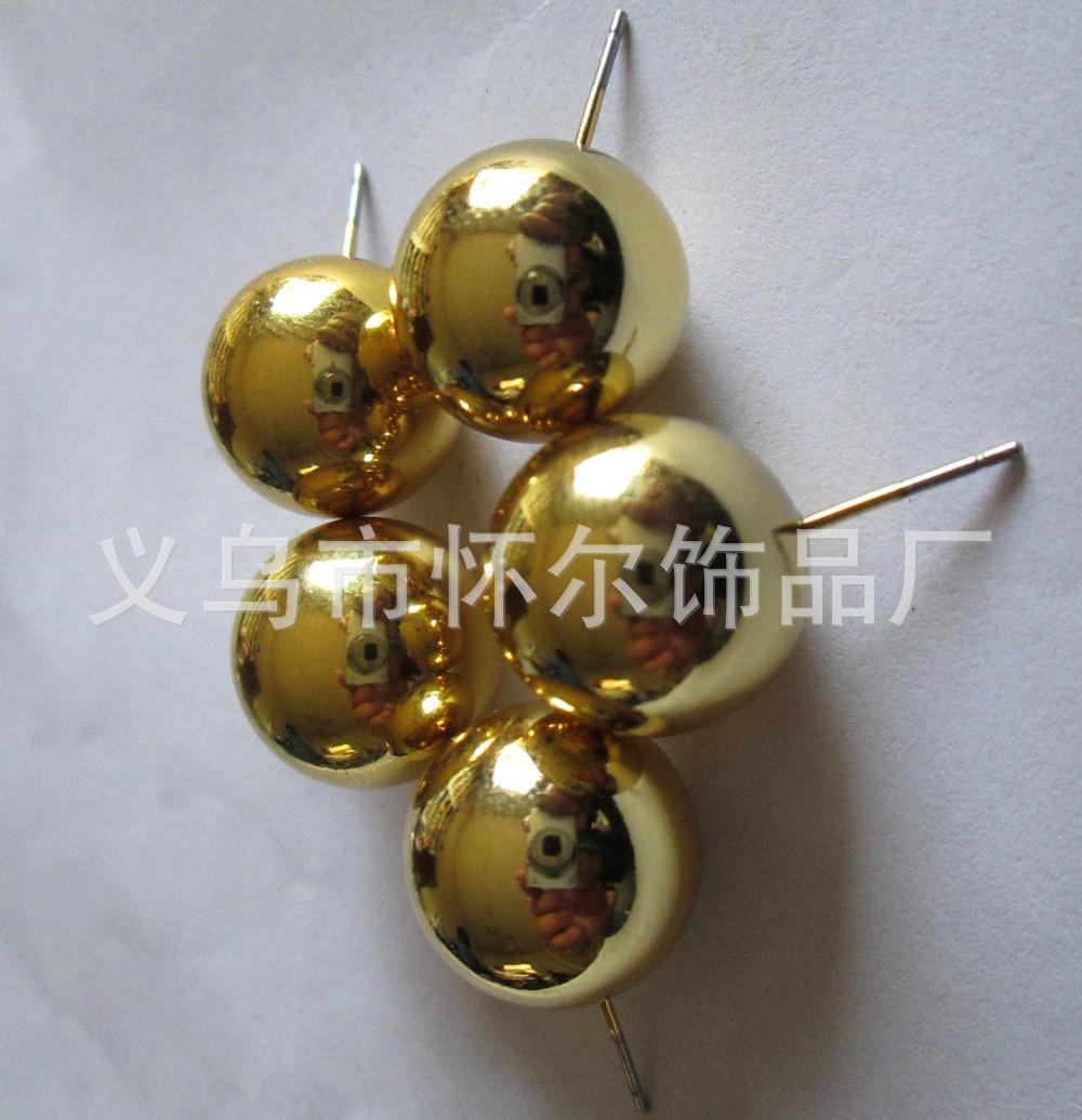 CCB电镀大孔珠 吊孔 塑料珠子合金配件 异形花 五角星 桃心珠子详情38