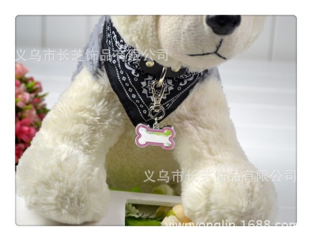 Wholesale small pet accessories, oil drip, bone identity plates, zinc alloy pet dog supplies, laser-available pic 5