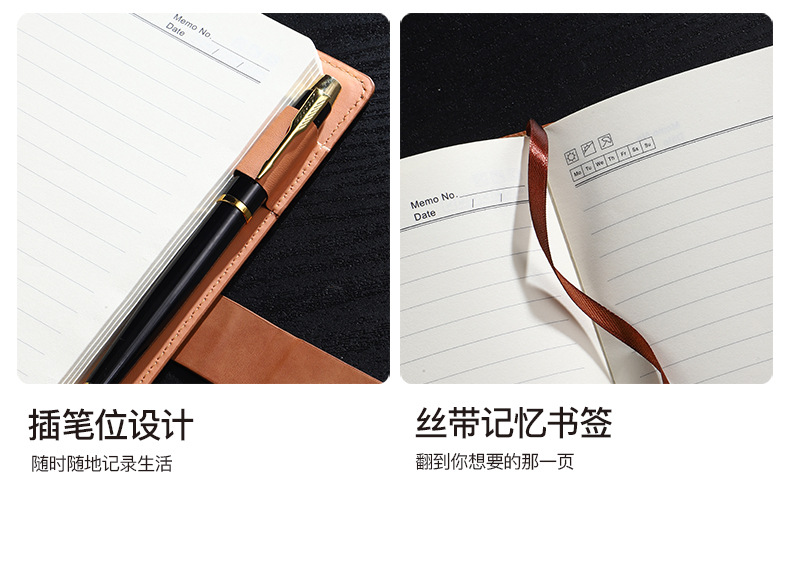 Business notebook office a5 square buckle magnetic buckle notepad paperback B5 gift box wholesale, can print diaries and meeting minutes pic 14