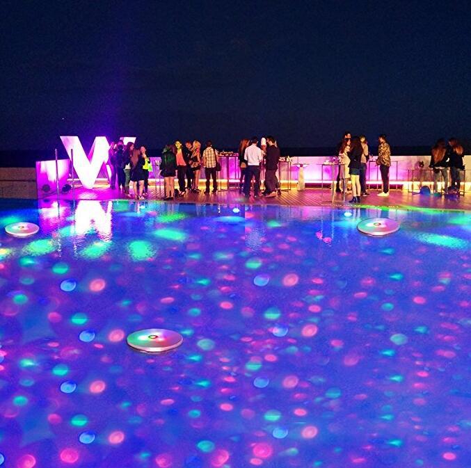 New creative seven-color swimming pool lights, intelligent dazzling projection lights, water float lights and diamond projection night lights for foreign trade pic 9