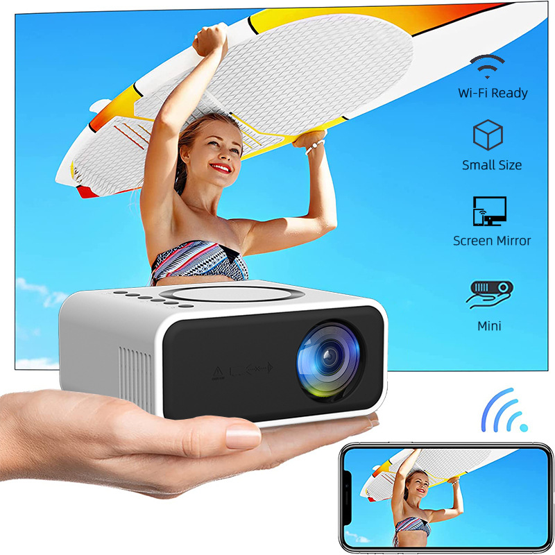 YT300 wireless + wired, YT500 mobile phone wifi dual-screen projector, home mini projector, mini home convenience pic 18